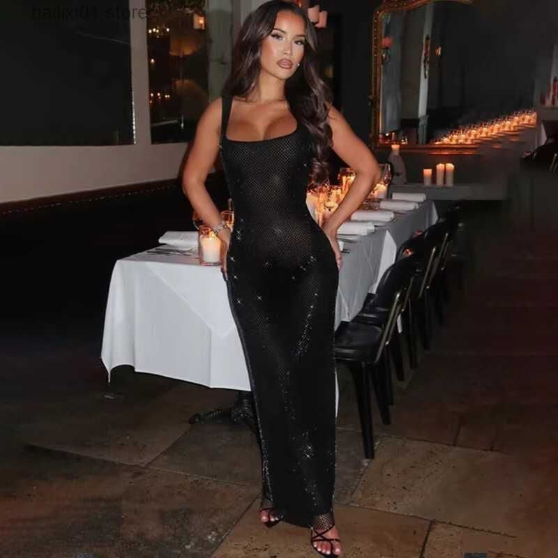 Diamond Glitter Backless Mini Dress - Sexy Bodycon Clubwear for Women - 2024 Summer Party Dress
