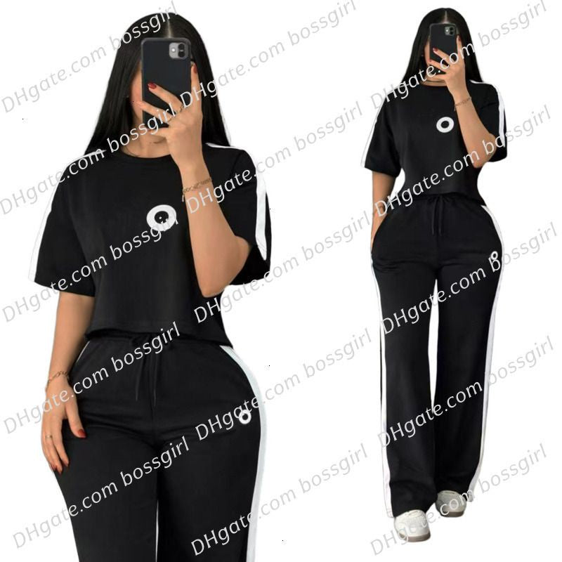 Summer Designer Tracksuits Women Casual Sports Yoga Two or Three Piece Set Sleeveless Tank Top Luxury Clothes Slim Trousers Track Suit Outfits