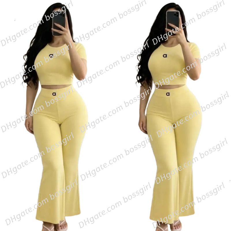 Summer Designer Tracksuits Women Casual Sports Yoga Two or Three Piece Set Sleeveless Tank Top Luxury Clothes Slim Trousers Track Suit Outfits