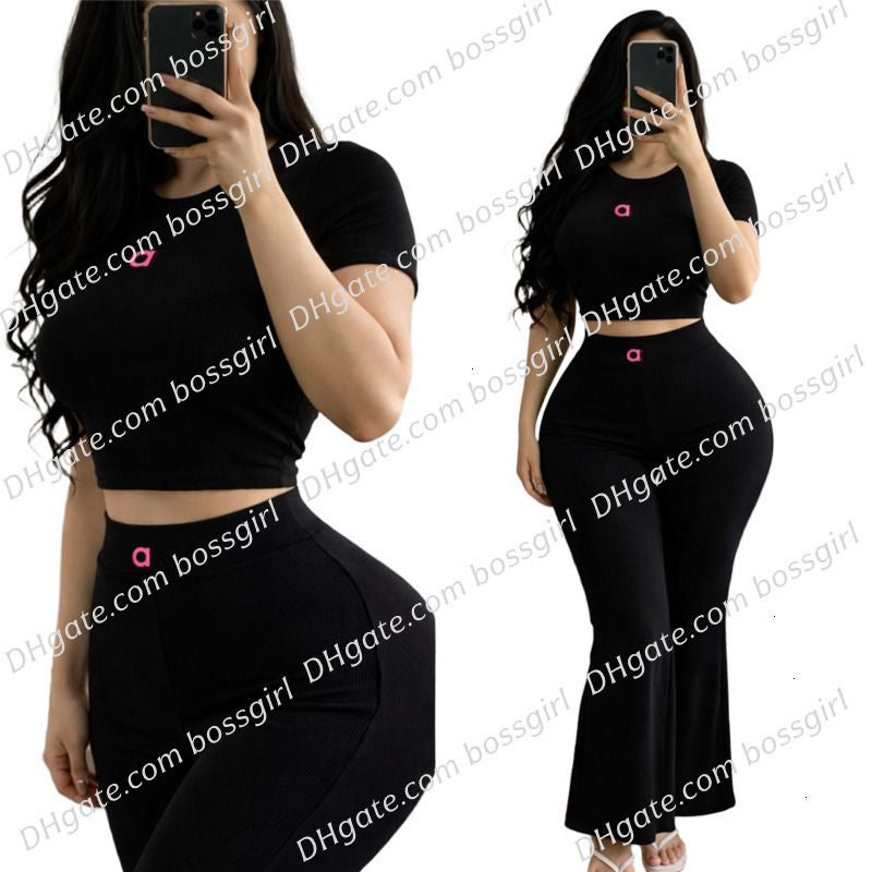Summer Designer Tracksuits Women Casual Sports Yoga Two or Three Piece Set Sleeveless Tank Top Luxury Clothes Slim Trousers Track Suit Outfits