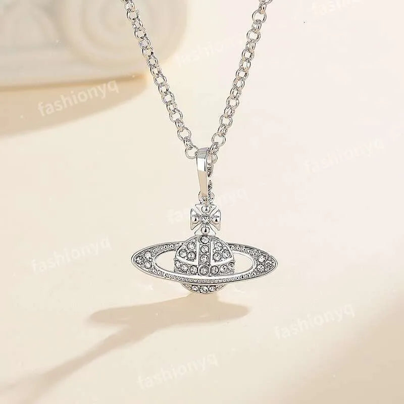 Designer Necklaces Planet Necklaces Sier Gold Moissanite Colorful Necklace Saturn Necklace Royal Party Designer Jewelry