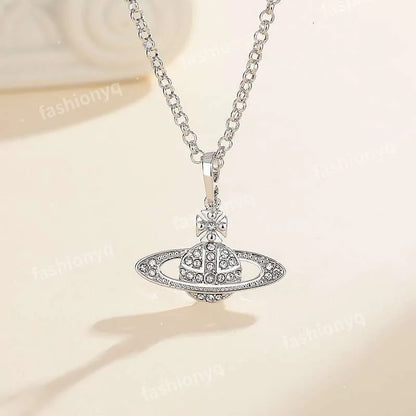 Designer Necklaces Planet Necklaces Sier Gold Moissanite Colorful Necklace Saturn Necklace Royal Party Designer Jewelry