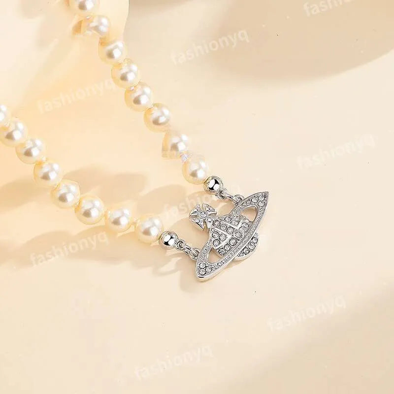 Designer Necklaces Planet Necklaces Sier Gold Moissanite Colorful Necklace Saturn Necklace Royal Party Designer Jewelry