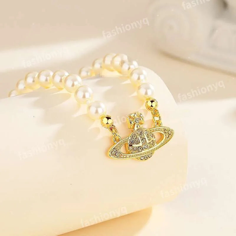 Designer Necklaces Planet Necklaces Sier Gold Moissanite Colorful Necklace Saturn Necklace Royal Party Designer Jewelry